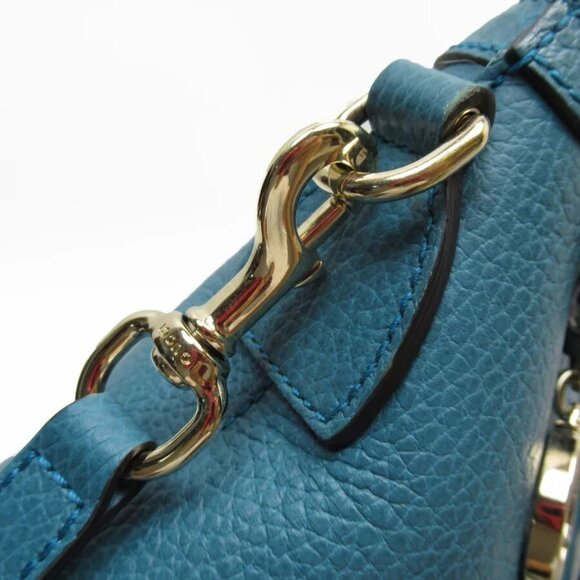 Auth GUCCI Interlocking G Handbag Shoulder Bag green leather - Picture 6 of 16